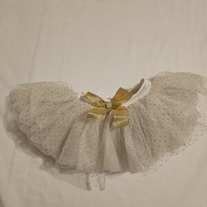 Gold and White BABY Tutu Bib
